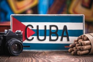 Travel to Cuba concept, related items